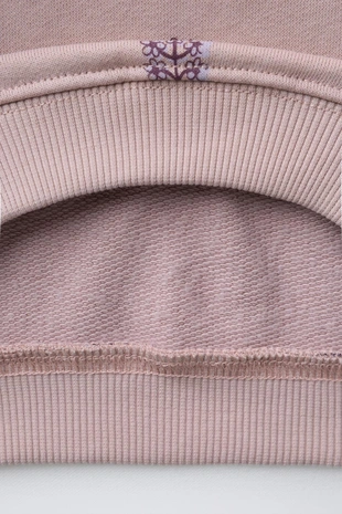 Комплект из толстовки с принтом и легинсов в рубчик