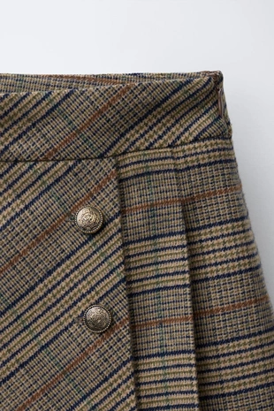 Юбка-шорты в клетку- Заказать в России