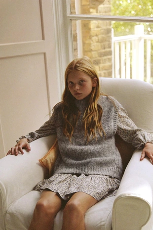 Платье с цветочным принтом и воланами- Заказать в России