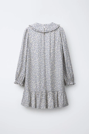 Платье с цветочным принтом и воланами- Заказать в России