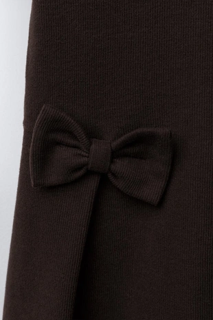 Платье в рубчик с бантами- Заказать в России