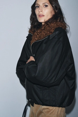 Бомбер из искусственной овчины — ZW COLLECTION- Заказать в России