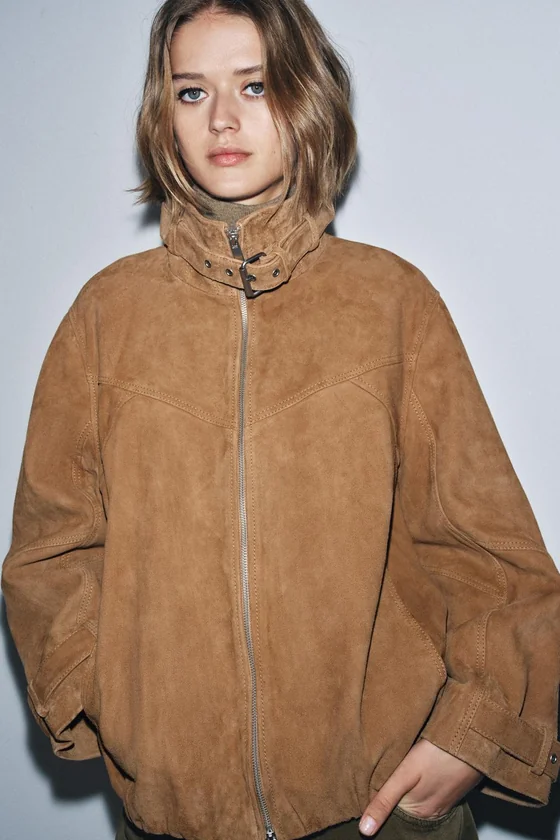 КУРТКА ИЗ ЗАМШИ коллекция Zara «ZW» 