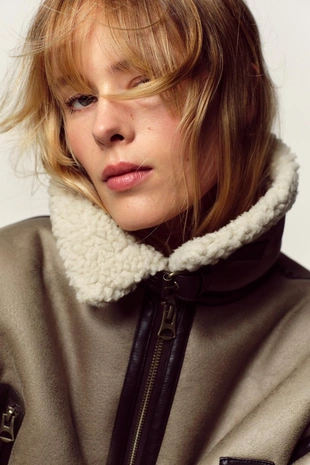 Короткая куртка-дубленка- Заказать в России