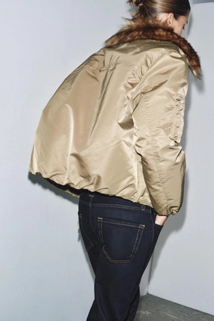 Бомбер с воротником из искусственного меха — ZW COLLECTION- Заказать в России