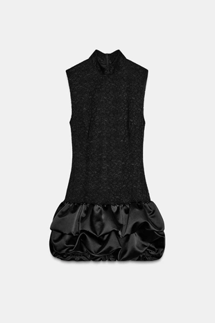 Короткое платье с комбинированным кружевом- Заказать в России