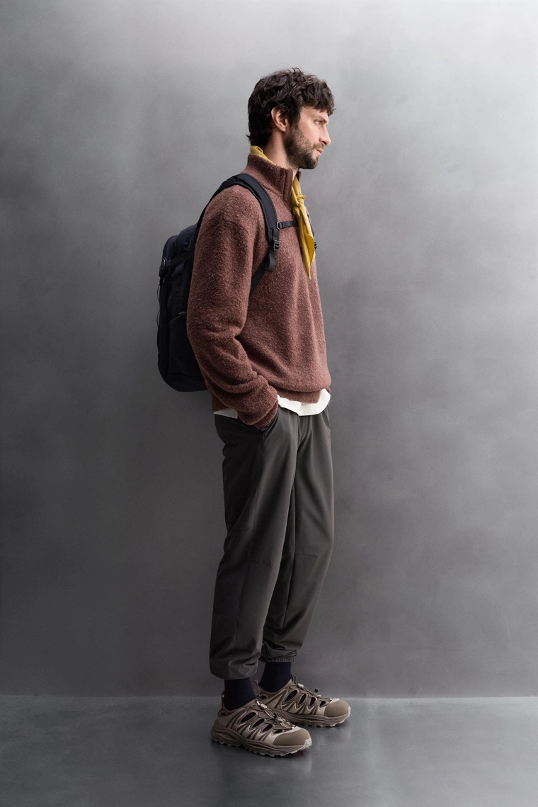 Джемпер с молнией contrast quarter-zip