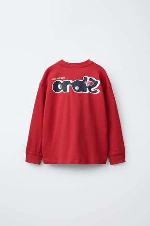 Купить Zara Лонгслив с рельефным текстовым принтом