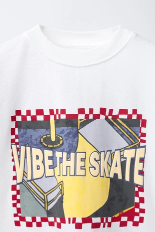 Oyster-white | 4805/628/251 - Zara Лонгслив с рельефным принтом