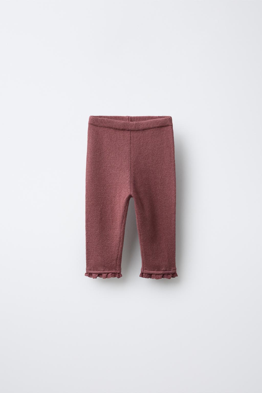 ТРИКОТАЖНЫЕ ЛЕГИНСЫ С КРУЖЕВОМ