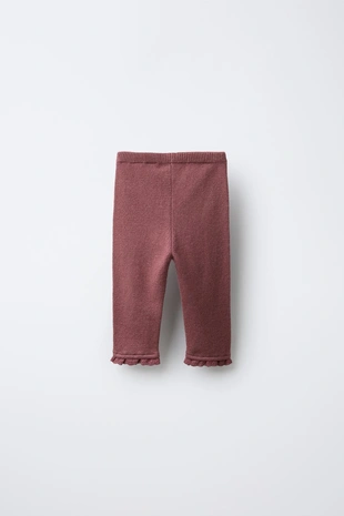 Купить Zara Трикотажные легинсы с кружевом