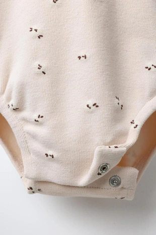 Pink | 6061/712/620 - Zara Теплое боди с цветочным принтом