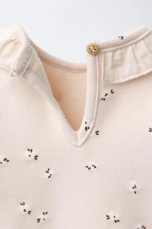 Теплое боди с цветочным принтом- Заказать в России