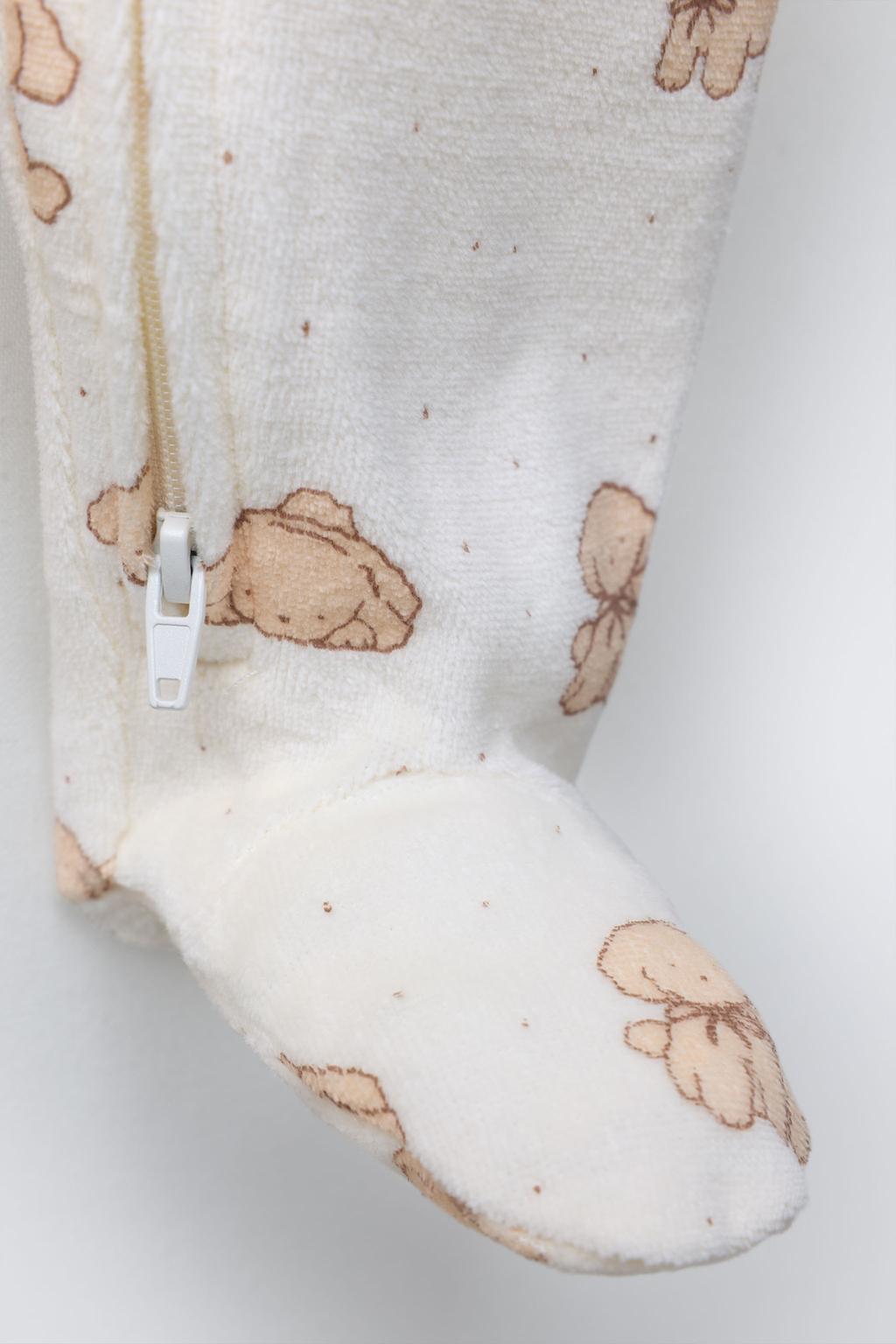 КОМБИНЕЗОН ИЗ ВЕЛЮРА С ПРИНТОМ «СОБАЧКИ»