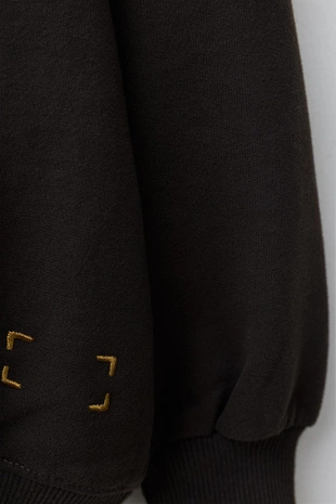 Anthracite grey | 1880/913/807 - Zara Однотонная толстовка с воротником-стойкой