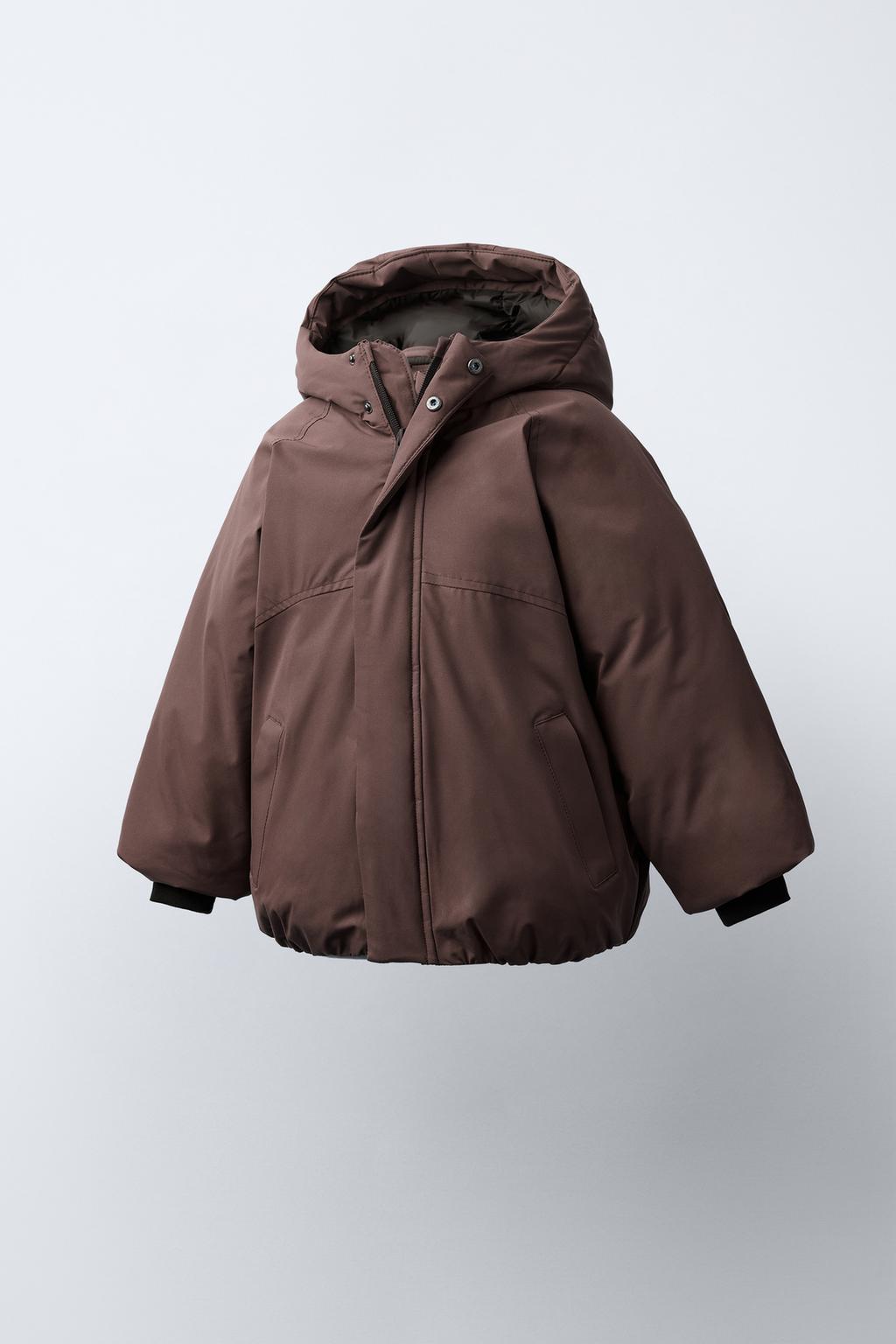 СТЕГАНОЕ ПАЛЬТО С КАПЮШОНОМ WATER REPELLENT