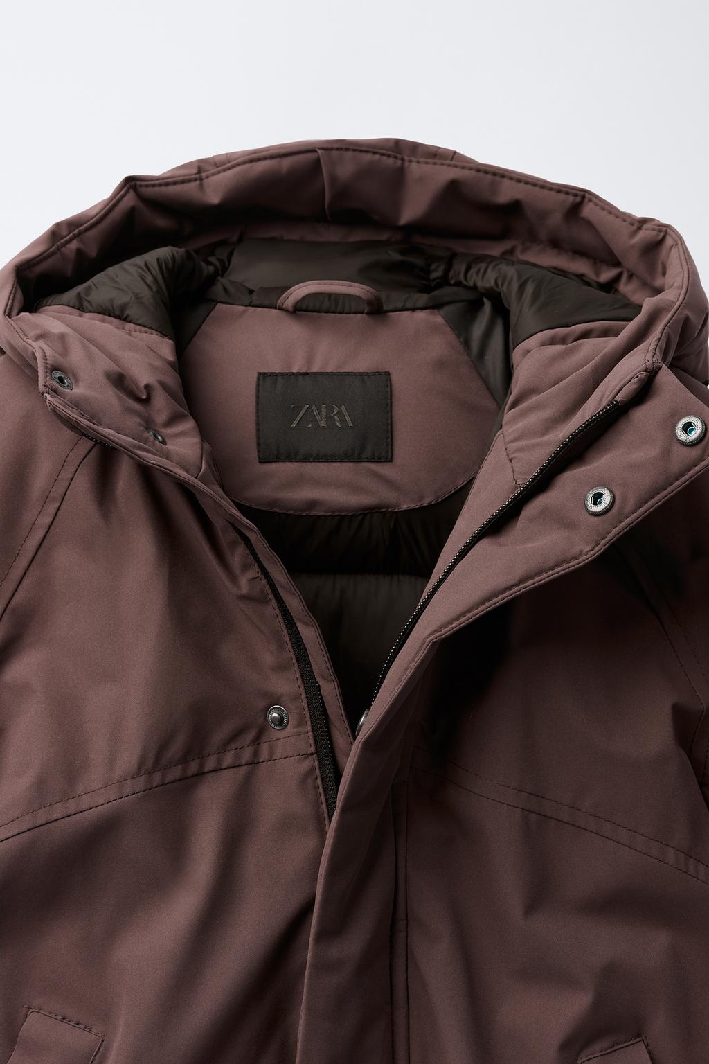 СТЕГАНОЕ ПАЛЬТО С КАПЮШОНОМ WATER REPELLENT