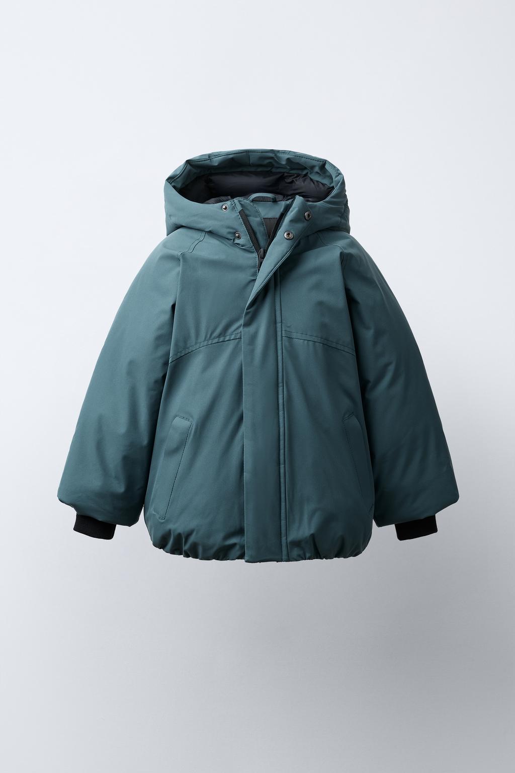 СТЕГАНОЕ ПАЛЬТО С КАПЮШОНОМ WATER REPELLENT
