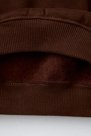 Однотонная толстовка с воротником-стойкой