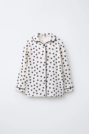 Купить Zara 6-14 лет/пижама с принтом «сердца»