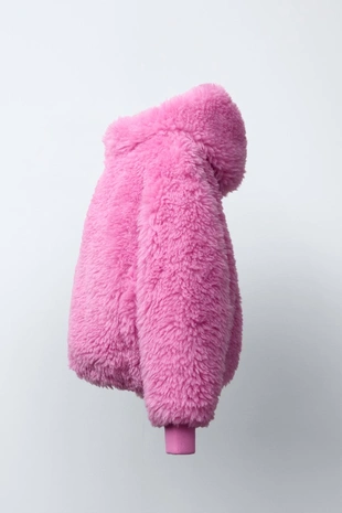 Куртка из искусственного меха с капюшоном- Заказать в России