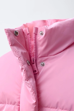 Стеганая куртка с блестящей отделкой- Заказать в России