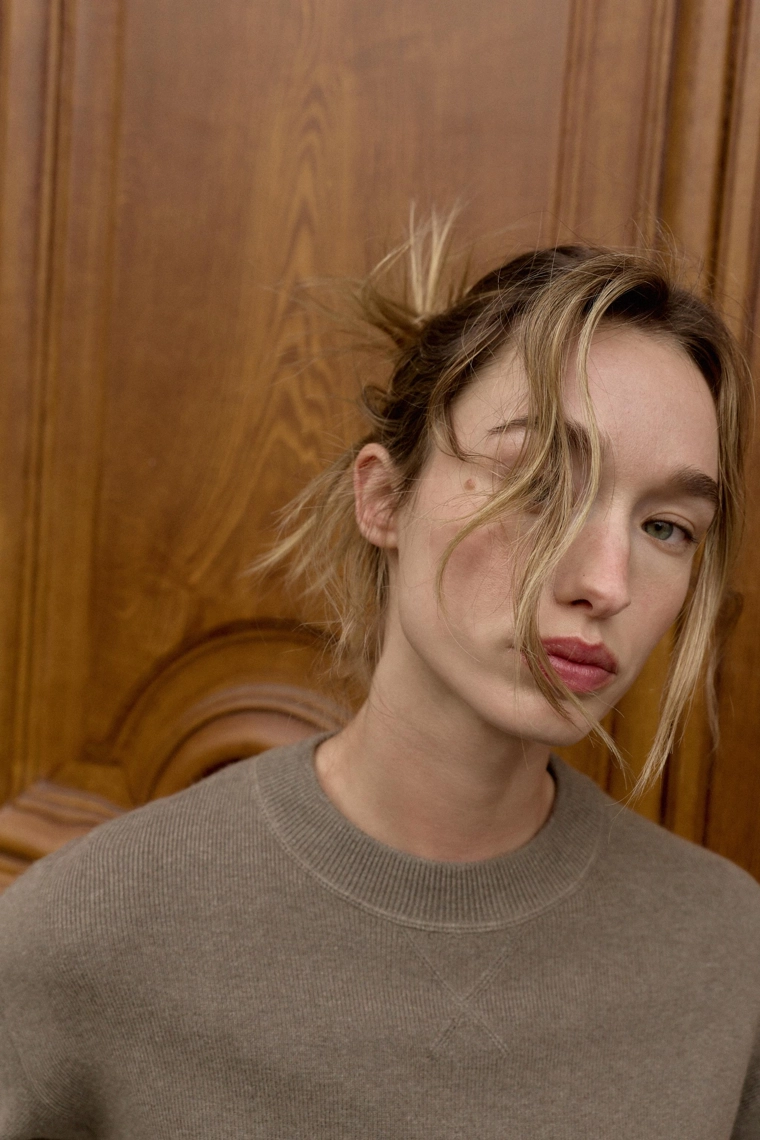 Джемпер с гладким вязанием