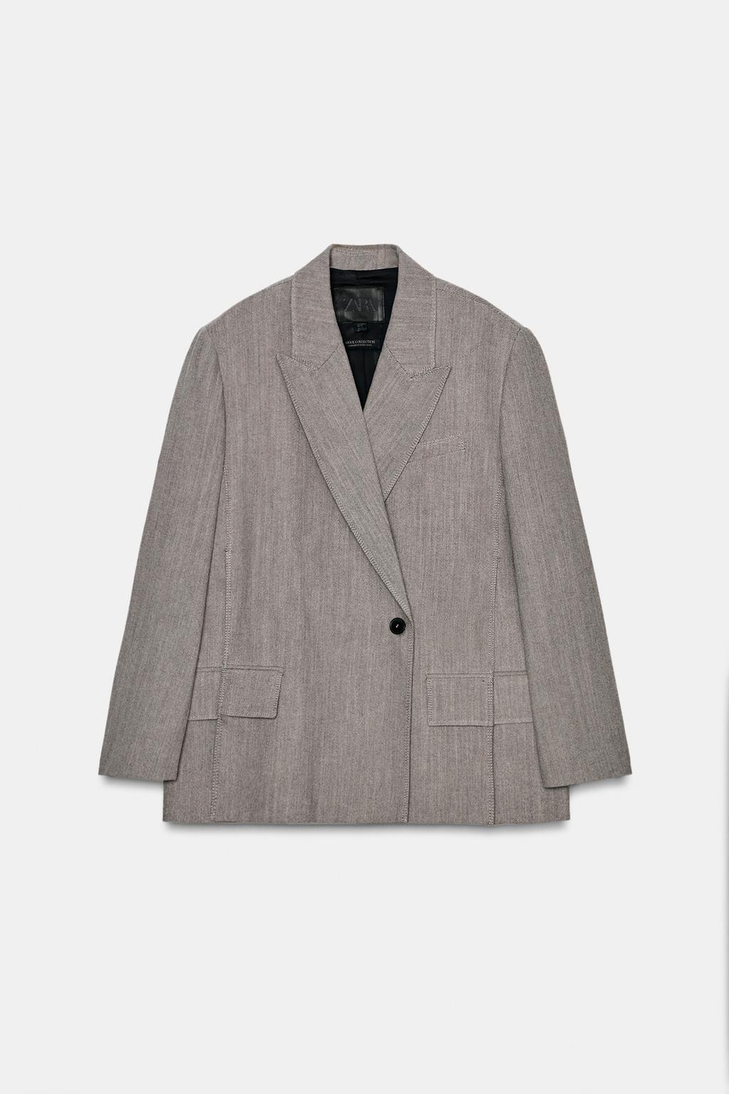 БЛЕЙЗЕР ОВЕРСАЙЗ ИЗ СМЕСОВОЙ ШЕРСТИ — ZW COLLECTION