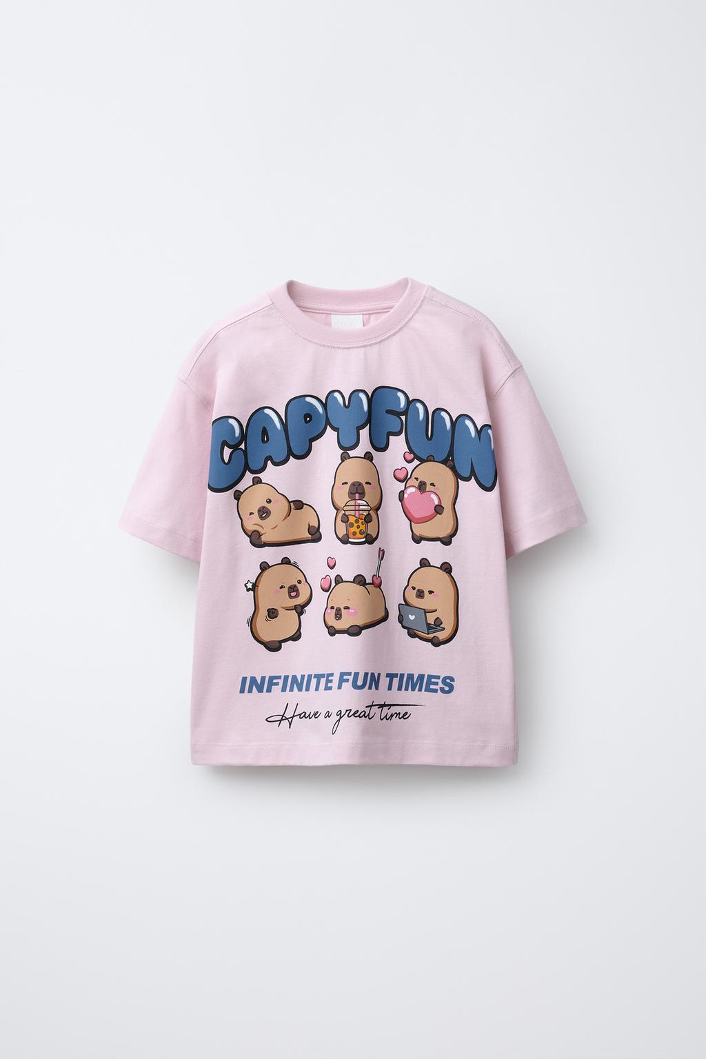 ФУТБОЛКА С ПРИНТОМ «КАПИБАРА CAPYFUN ©»