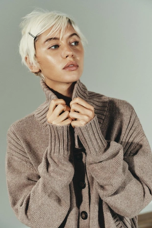 Купить Zara Вязаный кардиган с отделкой в рубчик