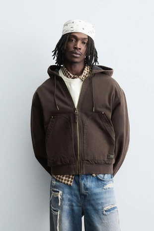 Стеганая куртка с капюшоном- Заказать в России