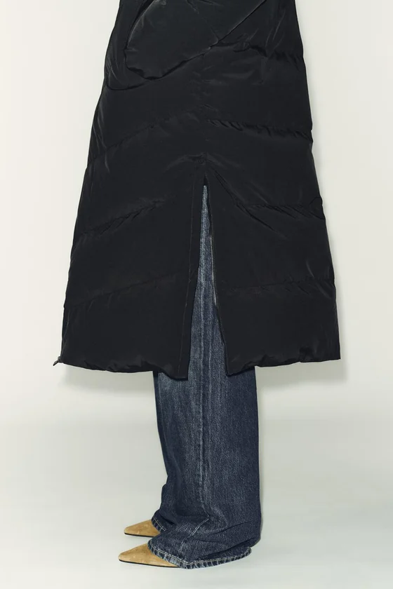 ДЛИННЫЙ ПУХОВИК С КАПЮШОНОМ  WINDPROOF