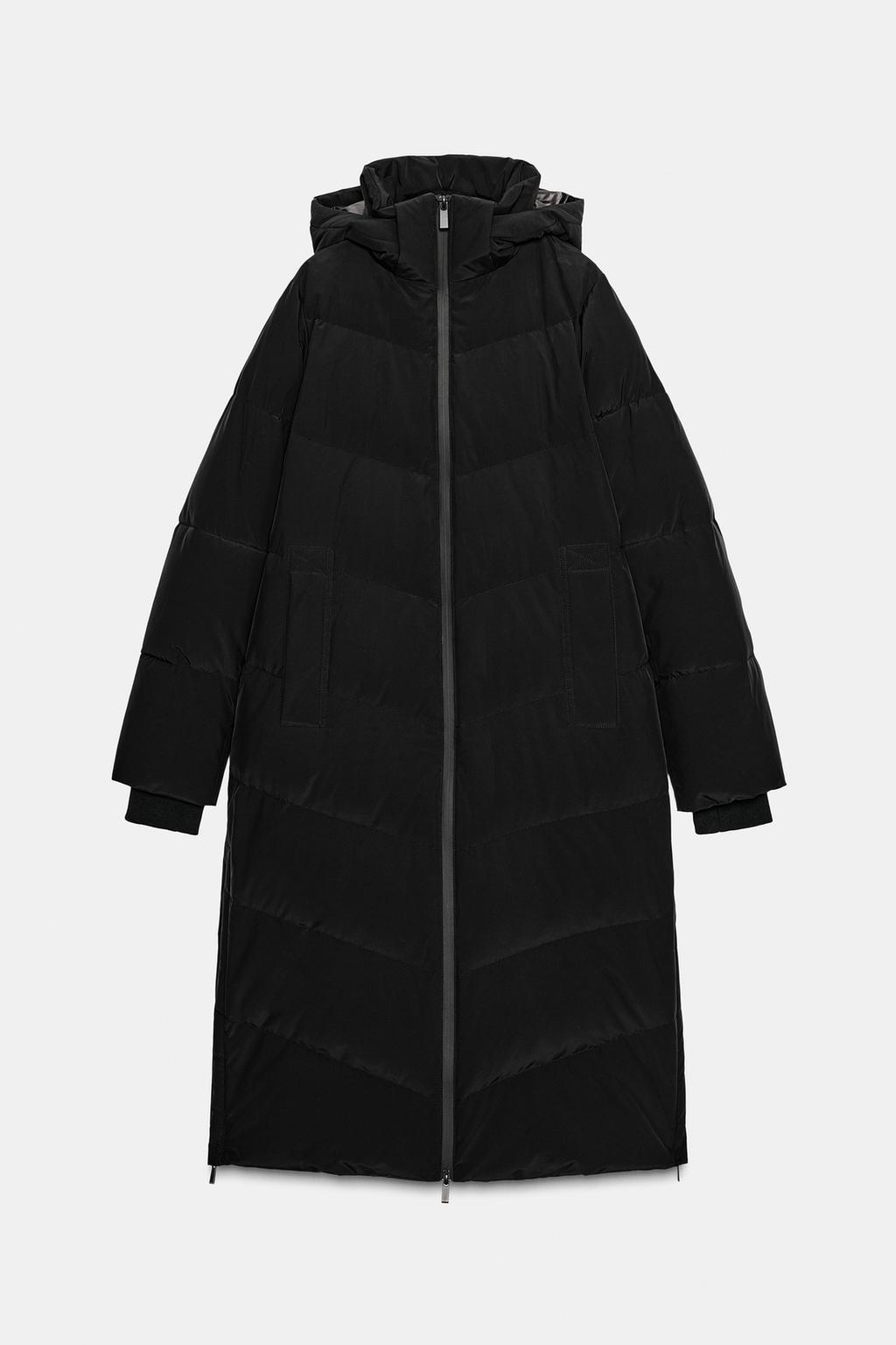 ДЛИННЫЙ ПУХОВИК С КАПЮШОНОМ WATER REPELLENT WINDPROOF