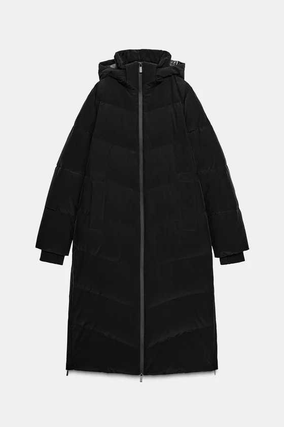 ДЛИННЫЙ ПУХОВИК С КАПЮШОНОМ  WINDPROOF