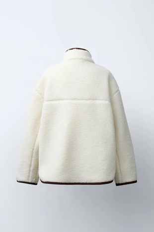 Куртка из искусственной овчины с оторочкой