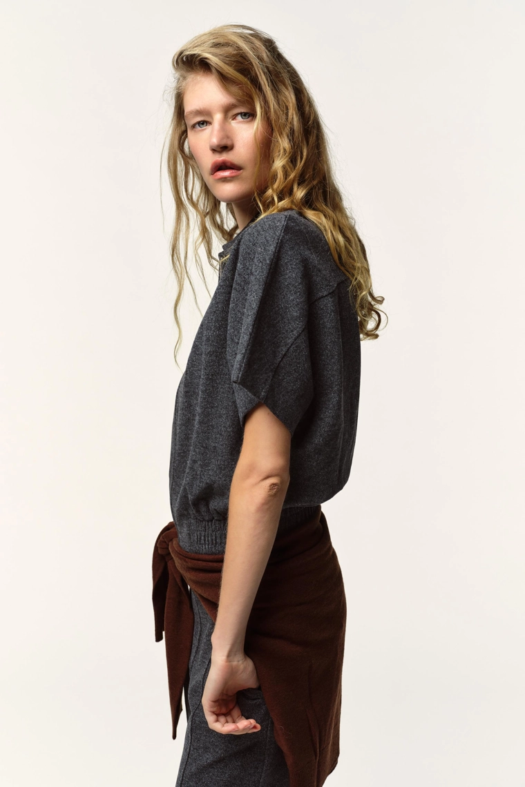 Мягкий кардиган с короткими рукавами