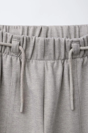 Брюки WIDE LEG в елочку- Заказать в России