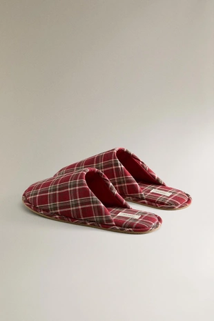 Тапочки из хлопка с рисунком рождества- Заказать в России