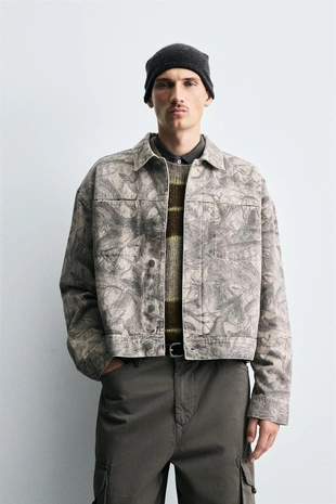 Куртка с листьями- Заказать в России