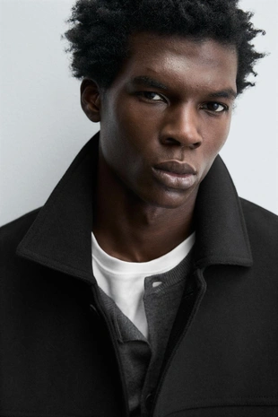 Полупальто REGULAR FIT с карманами- Заказать в России