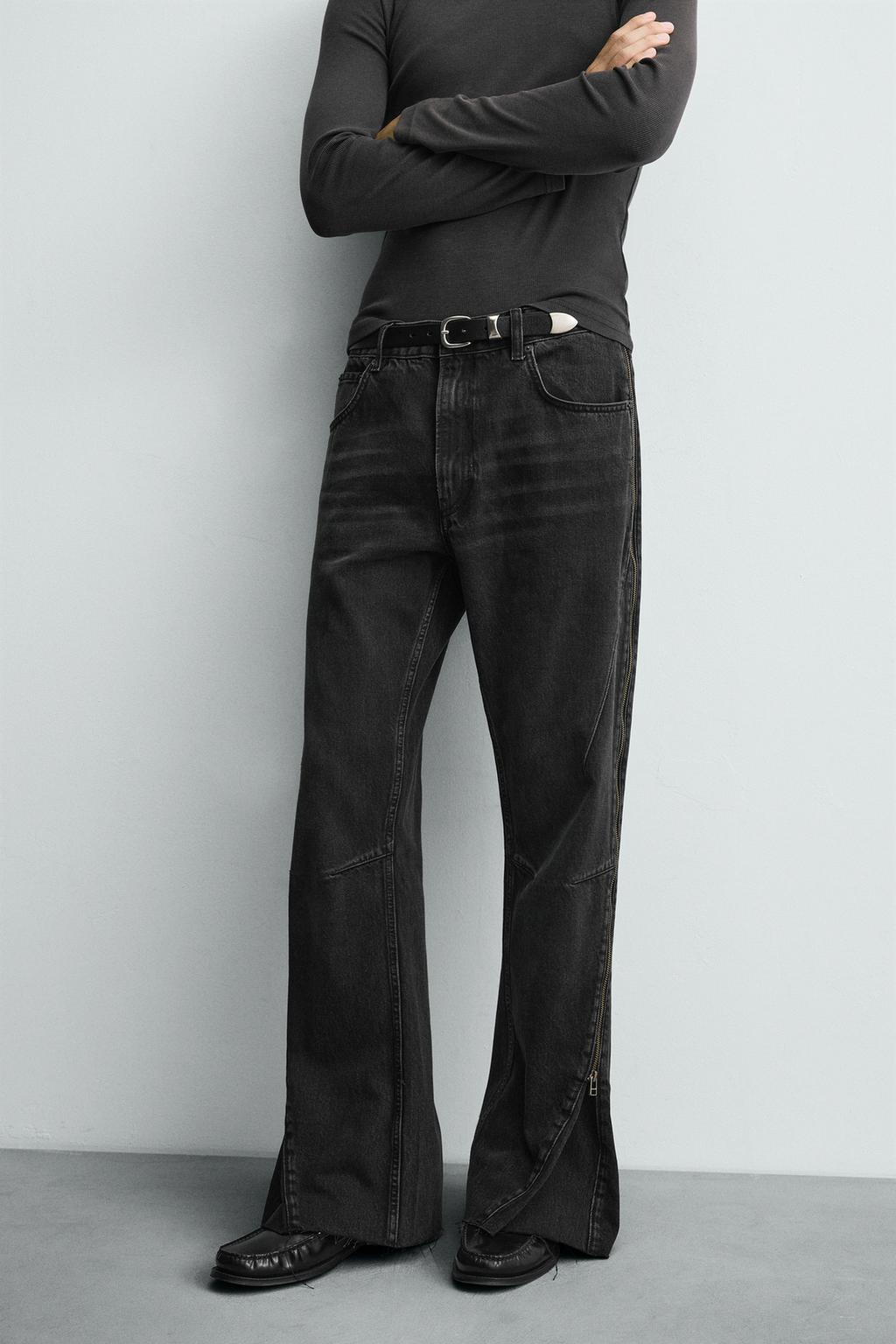 ДЖИНСЫ FLARE FIT С МОЛНИЯМИ