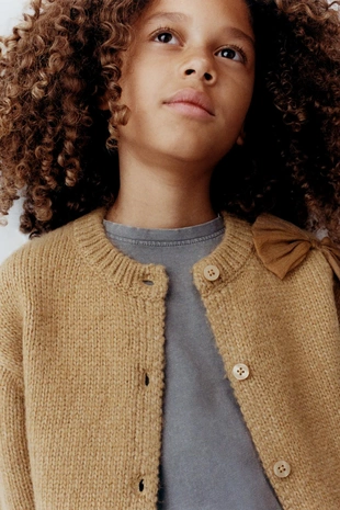 Caramel | 2756/717/732 - Zara Кардиган с бантом из органзы