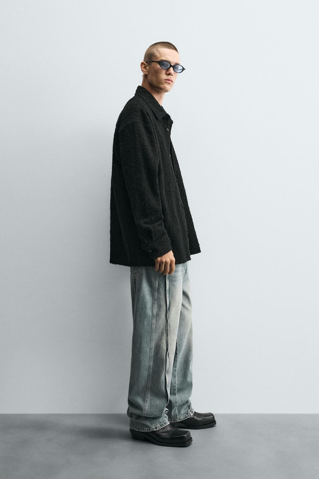 ДЖИНСЫ BAGGY FIT С ДЕКОРАТИВНОЙ СТРОЧКОЙ