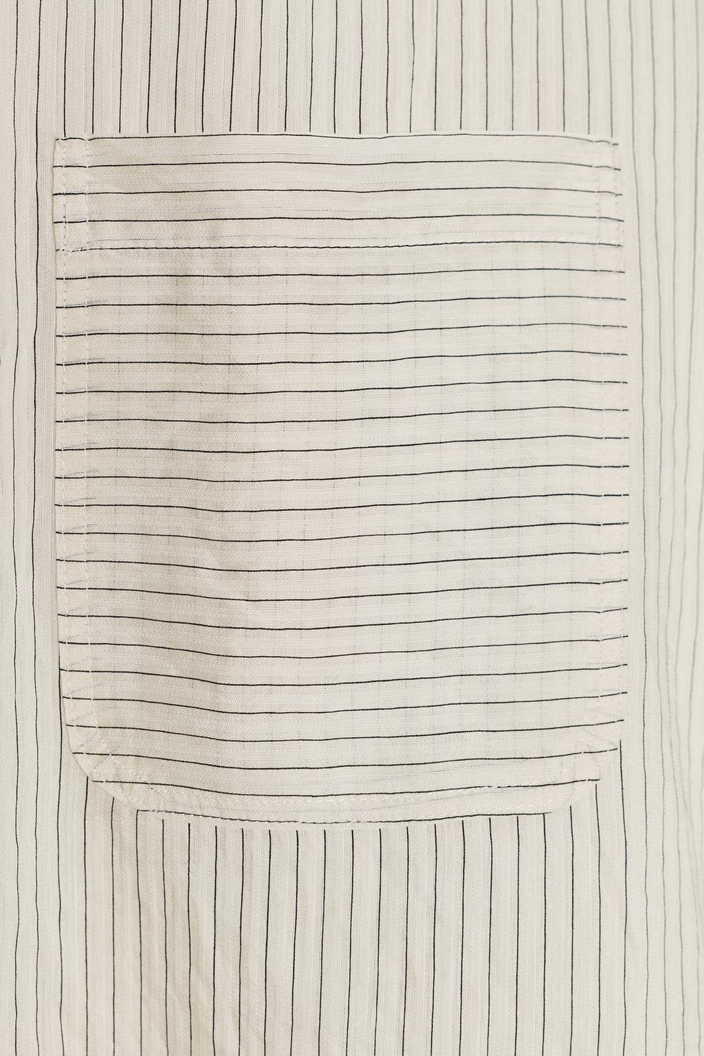 РУБАШКА ИЗ СТРУЯЩЕЙСЯ ТКАНИ В ПОЛОСКУ — ZW COLLECTION