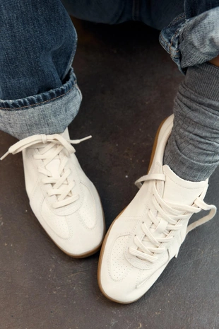 Купить Zara Кожаные кроссовки