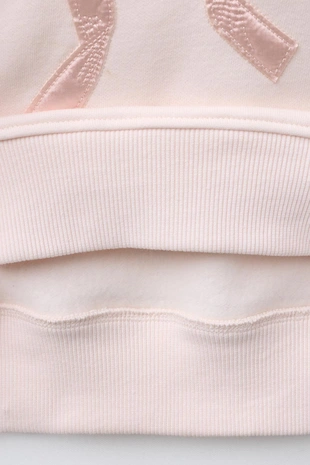 Толстовка с атласным бантом и вышивкой- Заказать в России