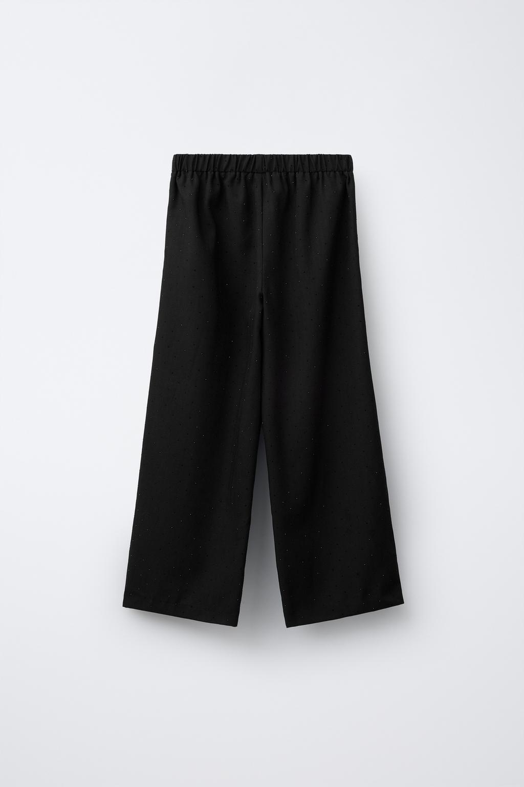 БРЮКИ WIDE LEG СО СТРАЗАМИ