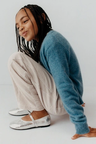 Купить Zara Вельветовые брюки BARREL с вышивкой