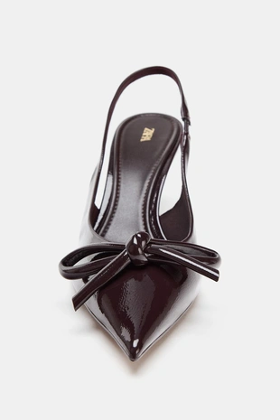 Туфли на каблуке с бантом- Заказать в России