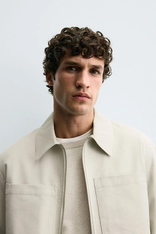 Стеганая куртка-рубашка с карманами- Заказать в России